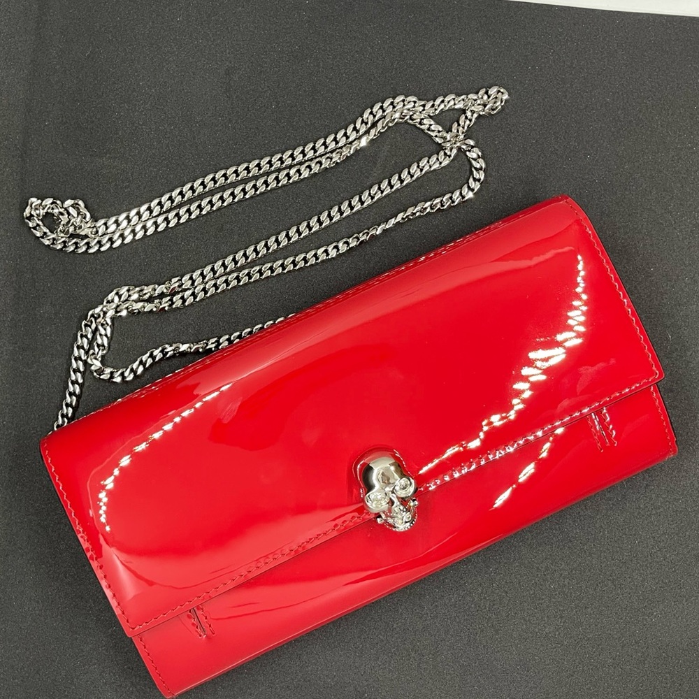 Skull Leather Wallet On A Chain